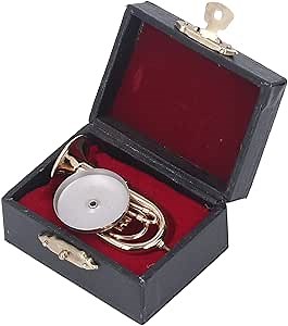 Tuba Model Toy, Rustproof Euphonium Miniature Tuba Model with Base for Home