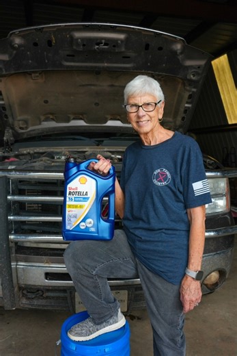 Get the oil that Granny uses at Advance Auto Parts Shell Rotella #runsonrotella #dieseltruck #farmlife #sponsored | Gatlin Didier
