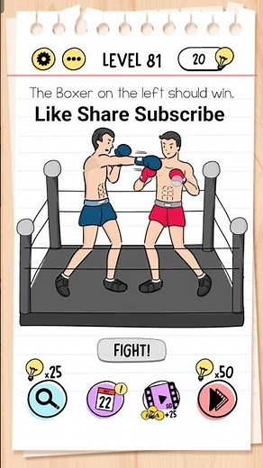 Brain Test Level 81 – The Boxer on the left should win 🎮👇