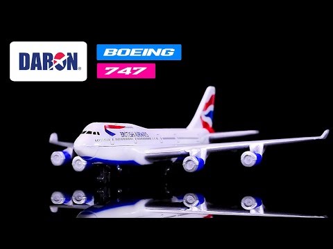 747 Commercial Aircraft "British Airways" White with Blue and Red Diecast Model Airplane by Daron