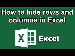 How to hide rows and columns in Excel