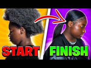 How to Do a Slick Ponytail on Natural Hair - Beginners Tutorial