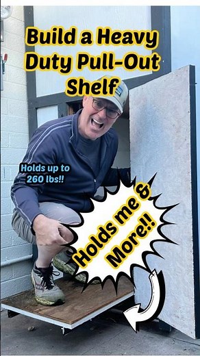 How to install this Pull-Out Shelf That Holds Over 260 lbs #lawn #DIY #storagesolution