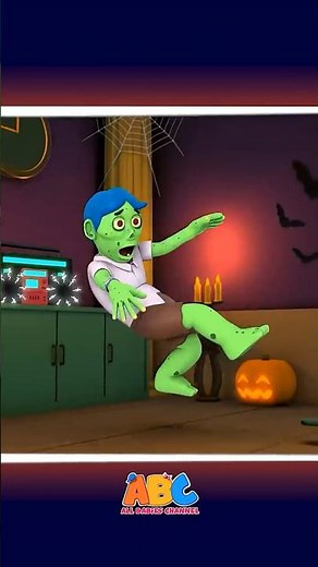 Papa Zombie Falls While Dancing 😂🧟‍♂️#shorts #spooky #halloween #kidssongs #kenttheelephant