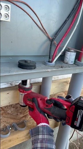 Milwaukee M18 Force Logic Knock-Out Tool In Action