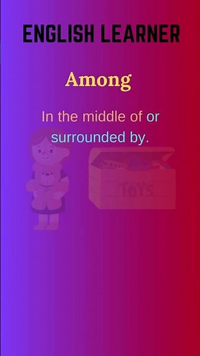 English Word - Among - Meaning With An Example #englishwords #english #among