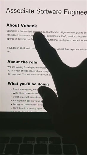 Associate Software Engineer 💻 | React + Python Internship | Apply Now 🔥 | #Vcheck #VcheckHiring