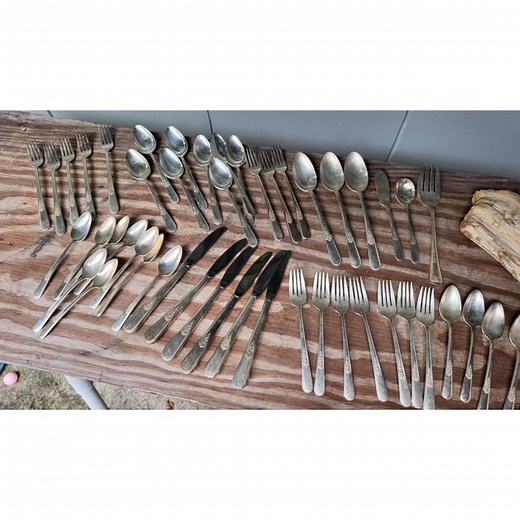 Lot of 50 Holmes and Edwards Inlaid Youth Pattern Silver Plate Flatware Set 1940s - Etsy