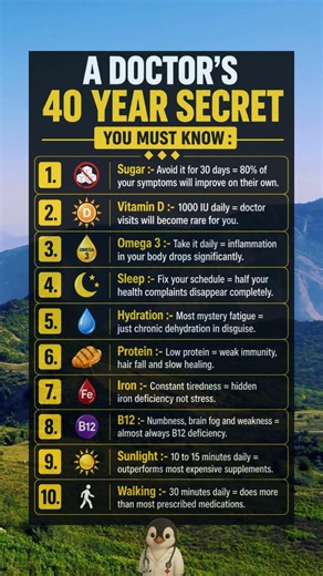 10 Simple Health Habits Every Doctor Recommends for a Longer, Healthier Life 🩺✨