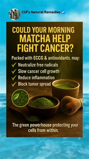 Could Your Morning Matcha Help Fight Cancer? Matcha isn’t just an energy booster — it’s a green powerhouse packed with EGCG, one of the most potent antioxidants known to science. 🧠 What it may do: ✔️ Neutralize free radicals to prevent DNA damage ✔️ Slow the growth of cancer cells ✔️ Reduce inflammation linked to tumor formation ✔️ Block the spread of harmful cells 🧪 The Science: Studies published in journals like Cancer Letters and Oncotarget show that EGCG — found abundantly in matcha — can 