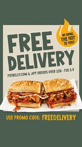 Get free delivery on orders $20+ on Potbelly.com and the Potbelly App with promo code FREEDELIVERY... which we named after exactly what happens. *February 2-9. Only on Potbelly.com and the Potbelly App. Order minimum $20. | Potbelly Sandwich Works | Facebook