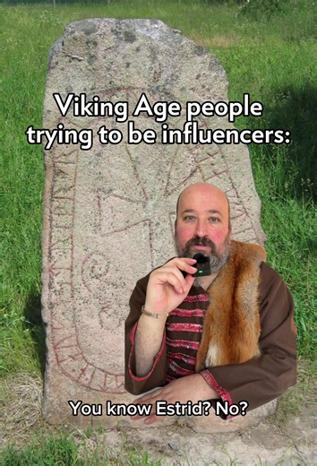 This week, one of our poor Vikings tried to make it as a Viking Age celebrity gossip-influencer.. 📷: Runestone U 137, Broby bro. Photo/credit: I, Berig, CC BY 2.5 📷: Runestone U 135, Broby bro. Photo/credit: I, Berig, CC BY 2.5 📷: Runestone U 136, Broby bro. Photo/credit: I, Berig, CC BY 2.5 📷: Runestone U101: Harald Faith-Ell - Harald Faith-Ell / Kulturmiljöbild, Riksantikvarieämbetet 📷: Excerpt from Codex Frisianus from approx. 1330: Introduction to Chapter 15 in Harald Fairhair's saga 📷