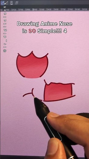 Drawing anime NOSE is SO simple!! pt4 🤯 #digitalart #shorts #drawing #art #digitaldrawing