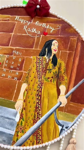 Handmade Embroidery Hoop Art | Custom Thread Art for Home Decor & Gifts #india #memories #wedding