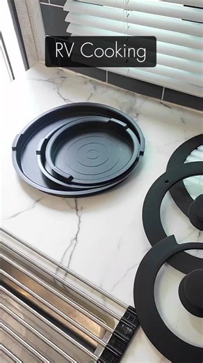 This is the only set of cookware you need in your RV. The removable handles make it easy to stack and store! I'm so excited about having these in the camper! I love that you can use them as bowls and to store leftovers! Cooking meals on our camping trips is something I love to do and now I have new pans to use! #rvlife #camperlife #rvcooking #campercooking #rvkitchen #rvstorage #rvorganization #amazoninfluencer #rvliving #camperliving #rvlifestyle #camperlifestyle #rvhacks #camperhacks #rvtips #