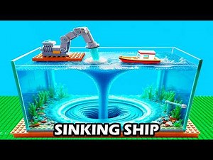 Testing LEGO Wave Machine for Sinking Lego Ships Part 2
