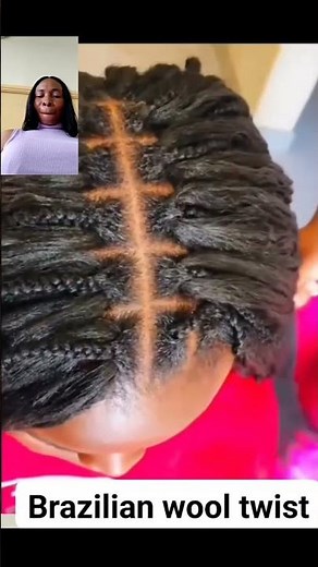 beautiful hair style tutorial Brazilian wool