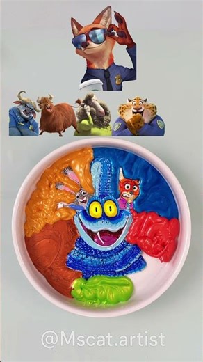 Zootopia 2 (Part 19) #Zootopia 2 #colormixing#satisfying#mixcolors#art #zootopia#animals#relaxing