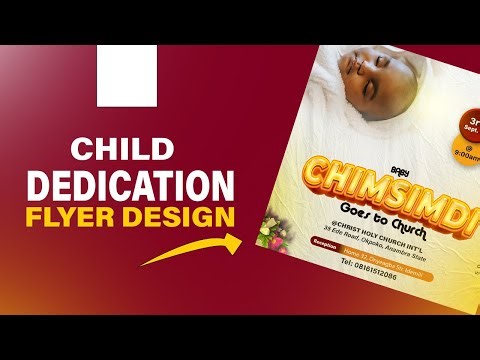 Child Dedication Flyer Design || How to Design Simple Naming Ceremony Flyer || Photoshop Tutorial