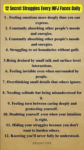 12 Secret Struggles Every INFJ Faces Daily #shorts #infj #mbti