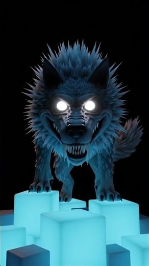 Monster Wolf Howls in Darkness