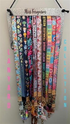 Miss Meka on Instagram: "Current Lanyard Collection 🌈🤍 Any guesses how many I have? 🙈 32! Which makes for an incredibly long collection video, so thank you to any who watch it the whole way through 🫶 Lanyards from @miss.t.teachables @mikibeads @milkieco @the.teacher.brand @temu_au @theteachingtools #teacher #teacherlanyard #lanyardcollection #teachersofinstagram #teacherfollowteachers"