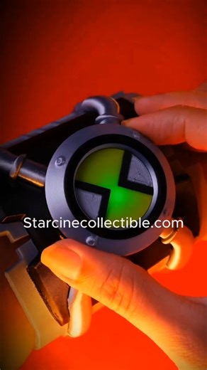 Nostalgic Toons on Instagram: "Available at starlinecollection.com . 🚀 Ben 10 Omnitrix life-size wearable replica! 🌌 💡 Two versions available: ✨ Prop version: Features LED lighting only. 🤖 Touch version: Includes a Samsung Galaxy Watch S4 (42mm) with sound, animations, and touch functionality. Transform into 10 aliens just like in the show! 🛠️ Features: Made from durable ABS material, fully 3D printed Pop-up feature included in both versions Gesture-controlled sensor switch for the prop ver