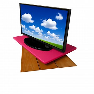 TV Stand Rotating Rectangular Turntable Covered in 7 Beautiful Vinyl Bright Vivid Colors - Custom Size Wood Swivel Lazy Susan - Etsy