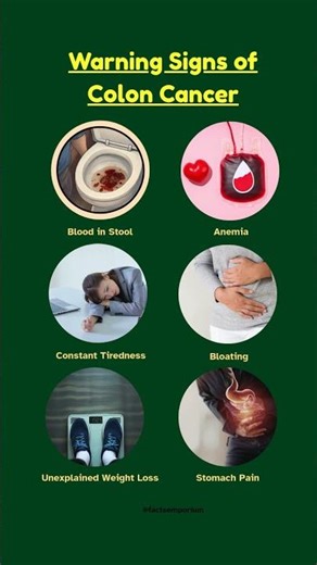 ⚠️Warning Signs of Colon Cancer Never Ignore | Early Symptoms Explained #healthylifestyle #health