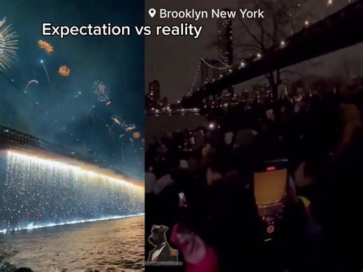 A ton of New Yorkers were TROLLED on New Years into believing that the Brooklyn Bridge would have a massive firework show due to an AI video that was shared... What they got was nothing. 😭 #fblifestyle | Pants are Dragon