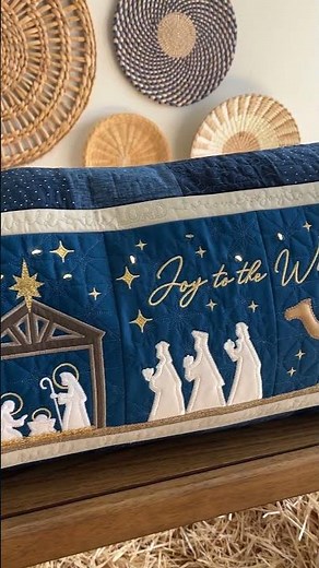 Kimberbell Behind the Scenes: Nativity Bench Pillow | Machine Embroidery
