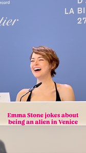 28K views · 183 reactions | Emma Stone jokes about being an alien at the #Bugonia press conference in the Venice Film Festival when asked about how she handles the challenges of fame #Venezia82 | Deadline Hollywood | Facebook