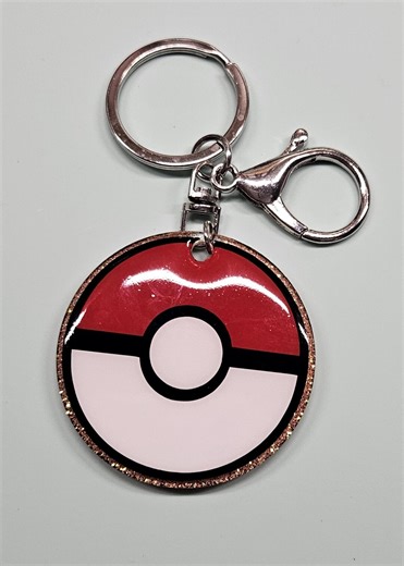 Double-sided Monster Ball & Energy Keychain | 2” Round Acrylic Charm | Gamer Keychain | Backpack Charm - Etsy