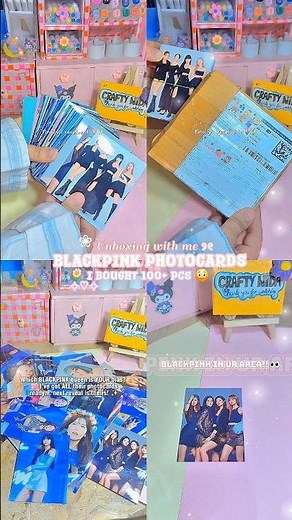 100+ kpop photocard unboxing 💌 soft ASMR 💖#kpop #blackpink #dublagem