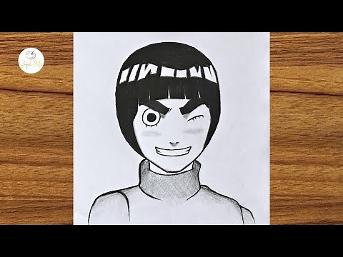 Easy anime drawings | How to draw Rock Lee - [Naruto] | Anime boy drawing step by step for beginners