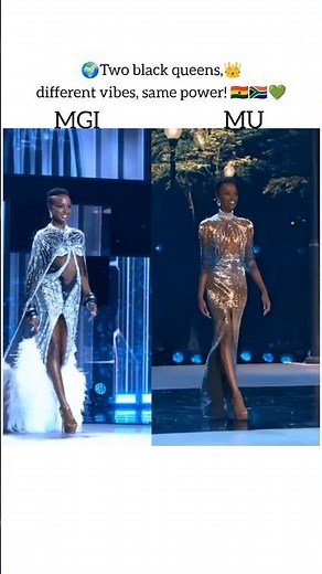 🇬🇭 x 🇿🇦,Two black Queen Power 🌍👑💫
