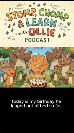 Happy Birthday, Ollie! 🦖🎂🥳 #OllieTheDino #Shorts