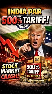 500% TARIFF ON INDIA 🔴 STOCK MARKET CRASH 🚨