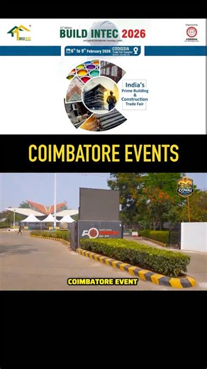 ꧁𓊈𒆜🆄🆂🅰🅸🅽𒆜𓊉꧂ on Instagram: "BUILD INTEC 2026, India’s Prime Building & Construction Expo, brings together innovation, design, and technology-crafted for professionals shaping the future of infrastructure. Explore next-gen construction solutions Discover smart technologies & materials Connect with industry leaders & top brands 6th-9th February 2026 Codissia Trade Fair Complex, Coimbatore 10 AM-6 PM > *Register now: www.visitor.codissia.com* +91 90950 55911 | +9190952 55911 #BuildIntec2026