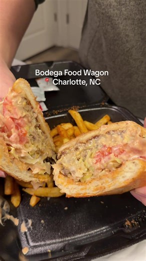 Does the Bodega Food Wagon in Charlotte, Nc have the best chop cheese? 👀 They had beef AND chicken… so I had to try both. #foodiefinds #culturalcuisine #foodies #charlotte #clt