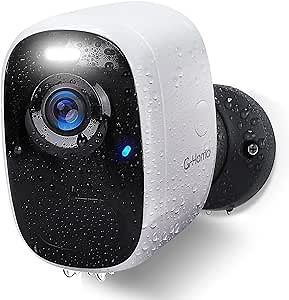 G-Homa Security Cameras Wireless Outdoor, WiFi 2.5K 4MP Color Night Vision Battery Powered Camera for Home Security with Spotlight/Alarm/ 2-Way Talk/Waterproof/AI Motion Detection