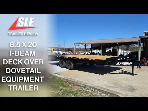 8.5x20 I Beam Deck over Dovetail Equipment Trailer 2-7k Axles with King Kong Ramps Review