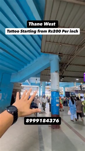 50% Off Per Inch Tattoo Starting from Rs200 Only 😱 Address : Ink tattoo studio shop no 11 krashna plaza near thane railway station Thane West Call : 8999184376 #mumbai #anytimeanywhere99 #viralvideos #thane #thanecity #thanewest #reelsinstagram #reels #trendingreels #meta #tattoo #studio #offer | Anytime anywhere 99