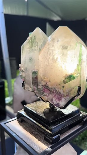 When the perfect light hits your citrine! Tourmaline, lepidolite and citrine beauty available now! #gemsandcrystals #crystalsandgemstones #citrine