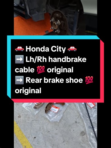🚗 Honda City 🚗 ➡️ Lh/Rh handbrake cable 💯 original ➡️ Rear brake shoe 💯 original Thks support 🙏 🌟 PROFI FULL AUTO SERVICE 🌟 Bolehlah hubungi 📞📲 www.wasap.my/60129647338 www.wasap.my/60129219305 📌Google maps: https://maps.app.goo.gl/eDubpX9adWCv9RcZ7 📍 9,Jalan Puteri 2A/8, Bandar Bukit Mahkota, 43000 Kajang, Selangor D.E. ⏰ Waktu operasi ⏰ ✅️ Selasa - Sabtu 9.30am - 6.30pm ✅️ Ahad 9.30am - 3.00pm ❌️ Isnin tutup ❌ #profifullautoservice #hondacity #hondacityt9a #handbrakecable #brakeshoe