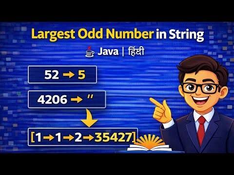 Find Largest Odd Prefix | Coding Interview Question | Leedcod problem| Java | हिंदी