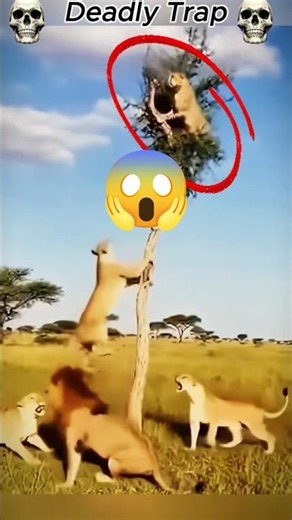 Leopard vs. 6 Lions: Who Wins? 😱 #shorts #wildlife #lion
