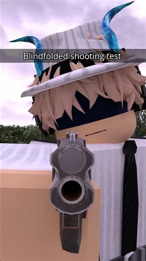 Blindfolded Shooting Competition #short #shorts #roblox #memes