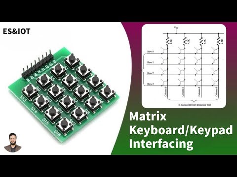 Keypad Interfacing || Matrix keypad Interfacing || Embedded systems & IOT || ESIOT