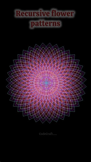 Mesmerizing Python Turtle Generative flower Art | CodeCraft #pythonturtle #creativecoder #codecool